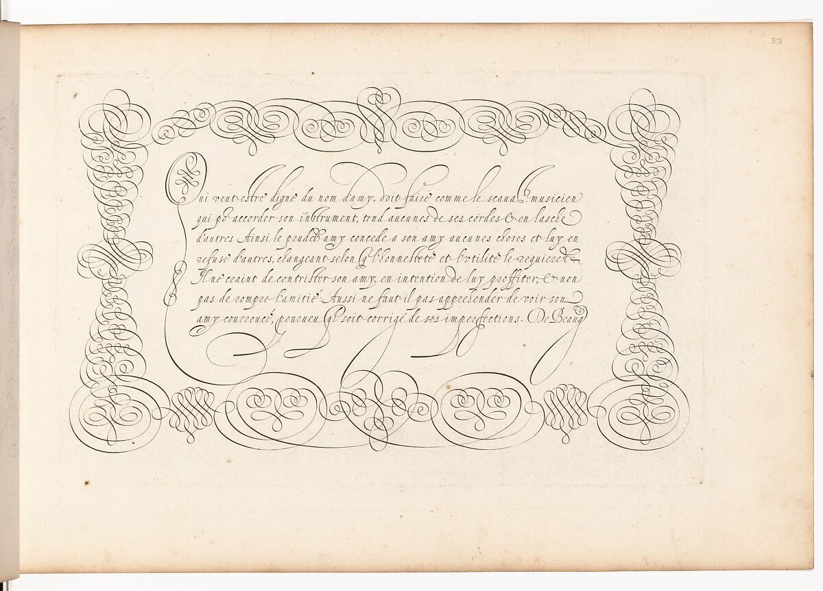 Panchrestographie & Poecilographie, Jean de Beaugrand (French, active 17th century), Engraving