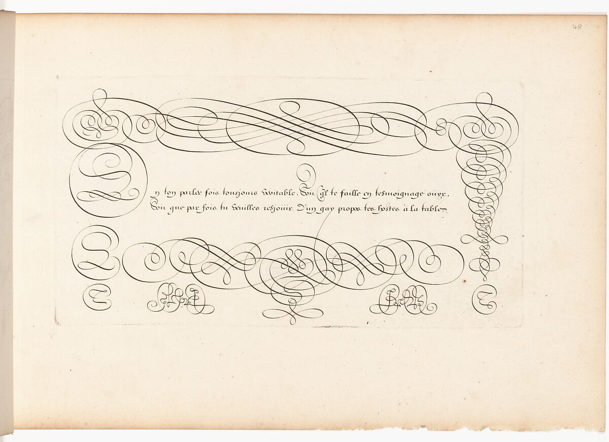 Panchrestographie & Poecilographie, Jean de Beaugrand (French, active 17th century), Engraving