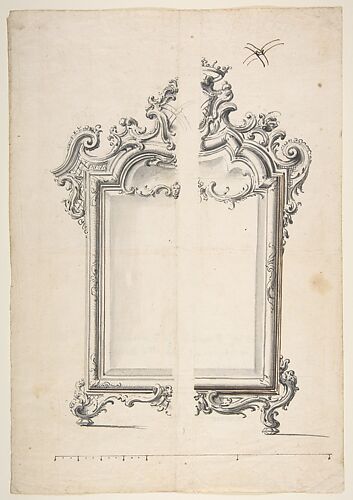 Two Alternative Designs for a Mirror or Screen with Family Coat of Arms