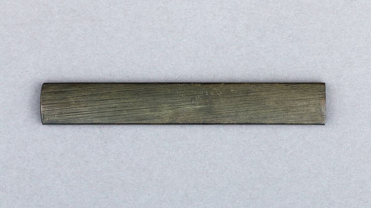 Knife Handle (Kozuka), Copper-silver alloy (shibuichi), gold, Japanese