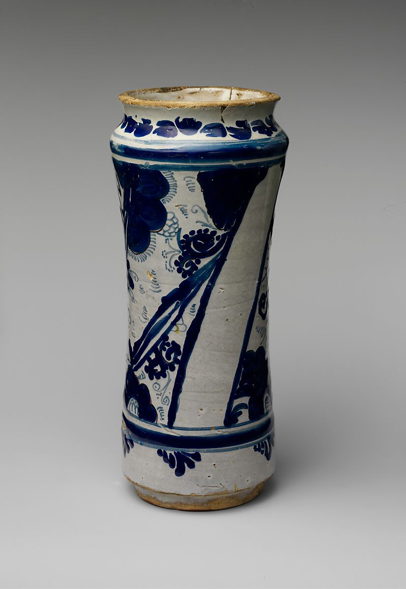 Apothecary Jar, Tin-glazed earthenware, Mexican