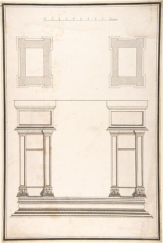 Entrance Portal: Plan and Elevation, Each Pier Consisting of Two Pilasters