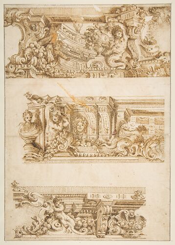 Drawing for Engraving in Raccolta di Vari Schizzi, Venice, 1747, After Angelo Rosis.