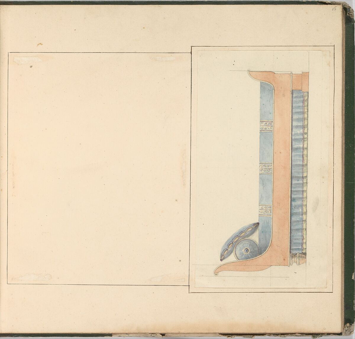 Designs for Furniture, Pierre Antoine Bellangé (French, Paris 1758–1827 Paris), Pen and black ink, graphite, and watercolor