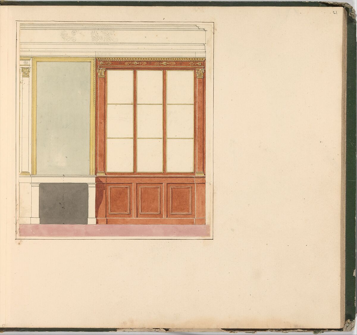 Designs for Furniture, Pierre Antoine Bellangé (French, Paris 1758–1827 Paris), Pen and black ink, graphite, and watercolor