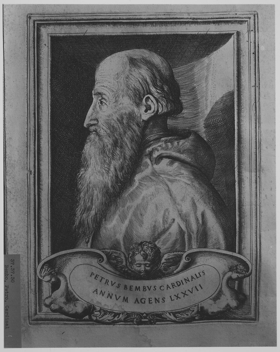 Historiae Venetae. Libri XII, Cardinal Pietro Bembo (Italian, 1470–1547), Printed book with woodcut illustration on title page and engraved portrait. 