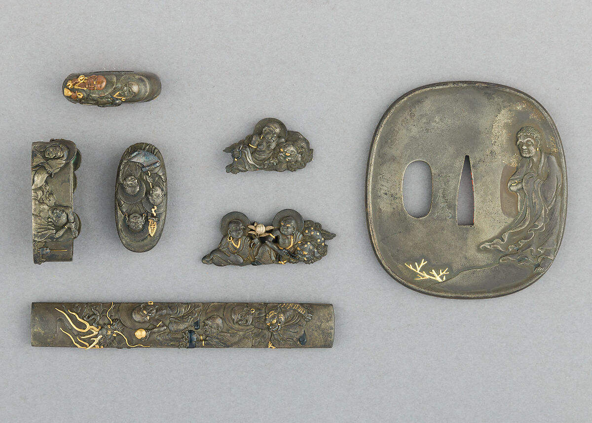 Knife Handle (Kozuka), Copper-silver alloy (shibuichi), gold, copper-gold alloy (shakudō), silver, copper, Japanese