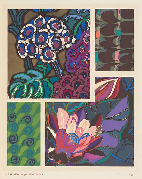 Variations, Designed by Edouard Bénedictus (French, Paris 1878–1930 Paris), Pochoir