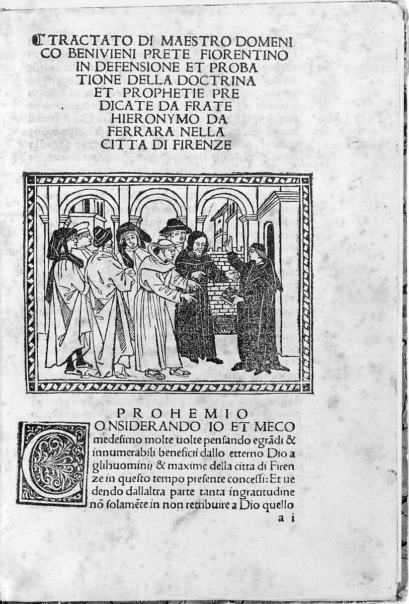 Tractato in Defensione, Written by Domenico Benevieni 