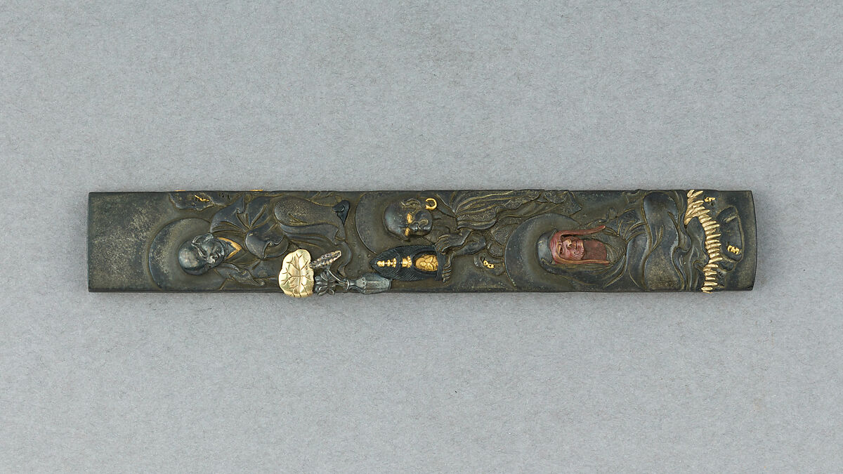 Knife Handle (Kozuka), Copper-silver alloy (shibuichi), gold, copper-gold alloy (shakudō), silver, copper, Japanese 