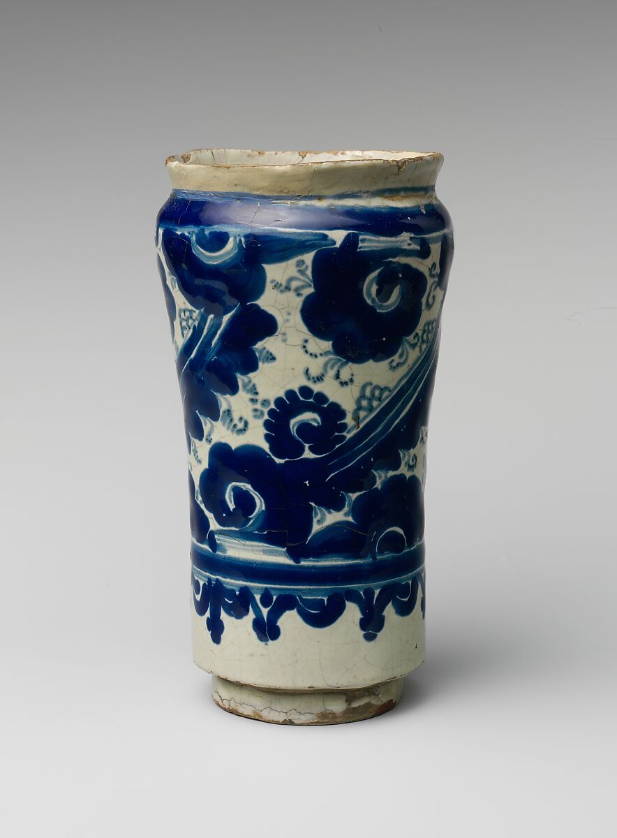 Apothecary Jar, Tin-glazed earthenware, Mexican 