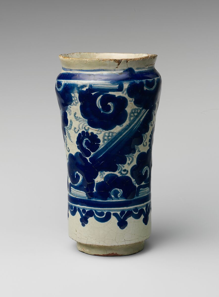 Apothecary Jar, Tin-glazed earthenware, Mexican