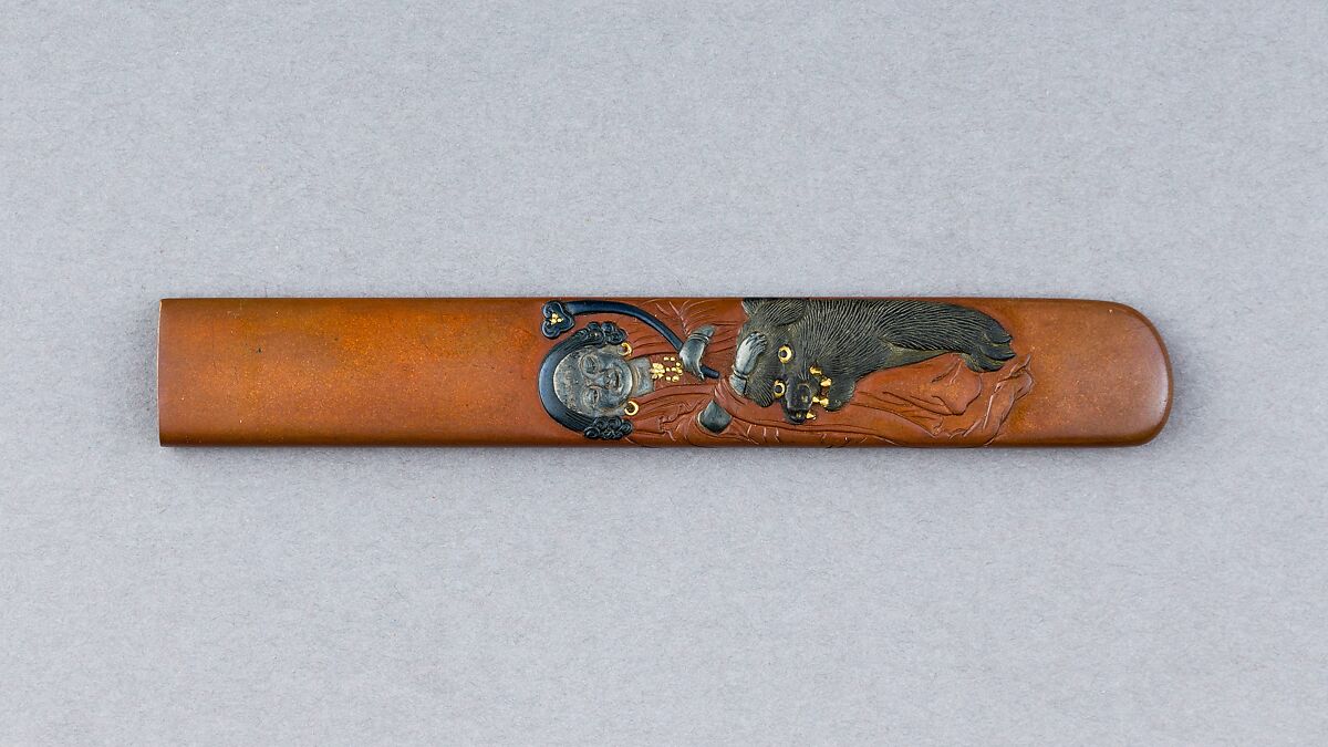 Knife Handle (Kozuka), Copper, silver, gold, copper-silver alloy (shibuichi), copper-gold alloy (shakudō), Japanese 