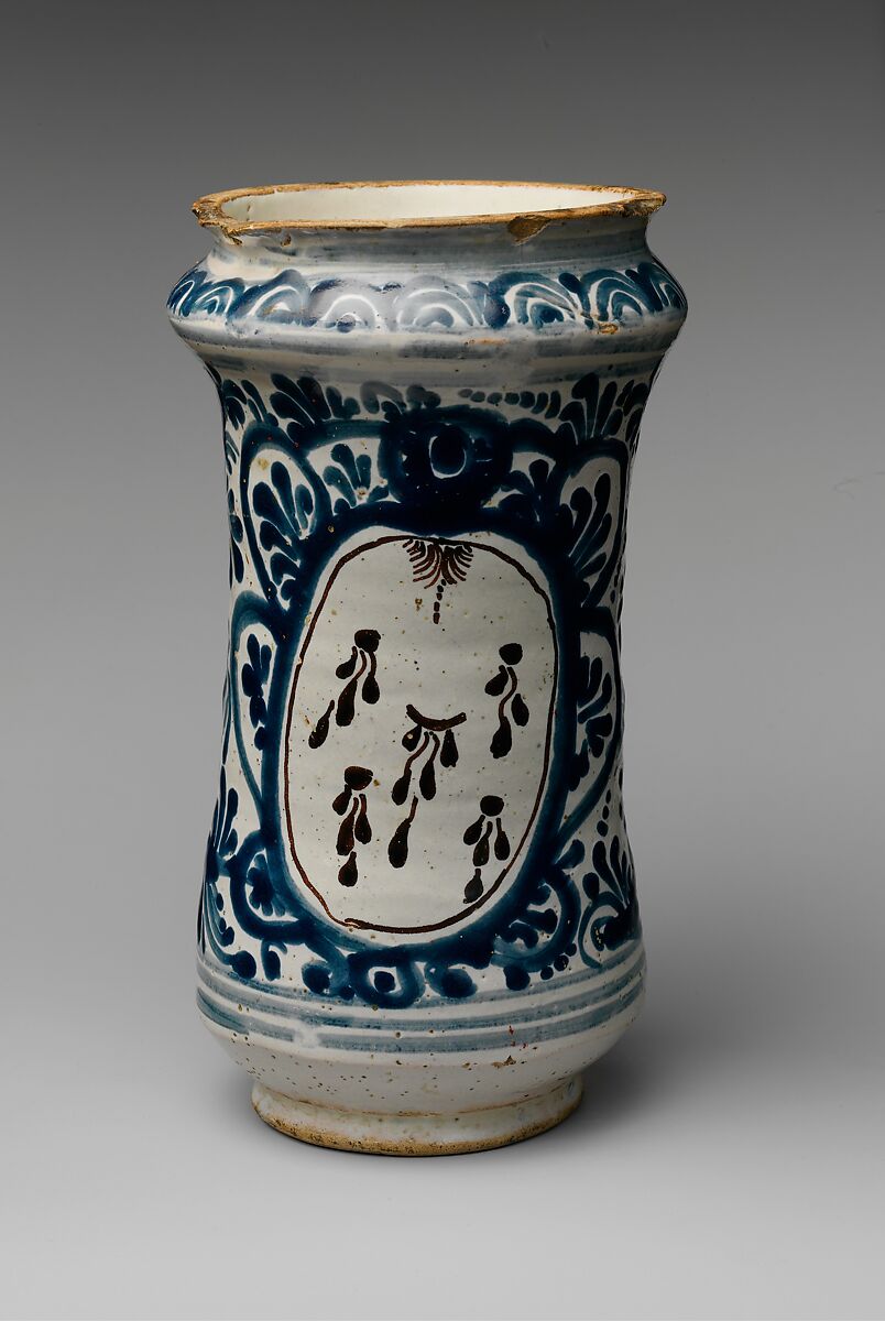 Apothecary Jar, Tin-glazed earthenware, Mexican 