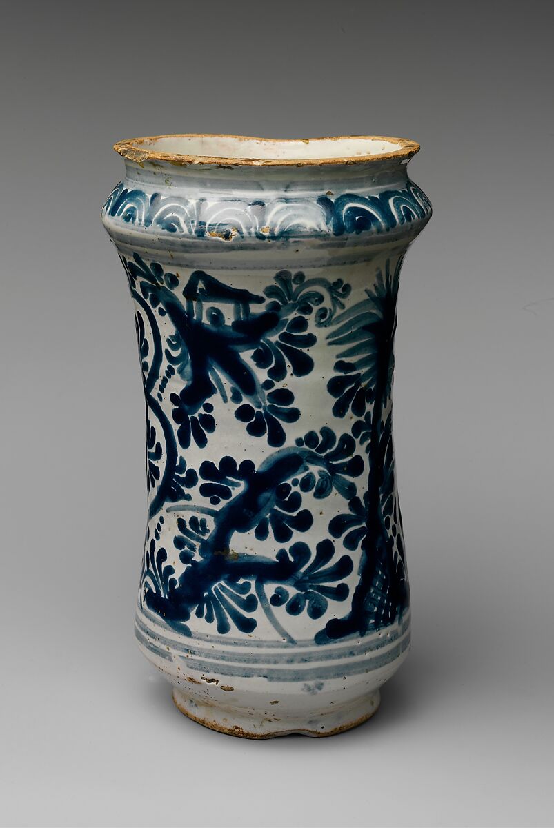 Apothecary Jar, Tin-glazed earthenware, Mexican