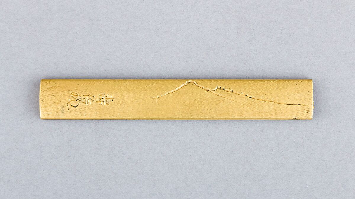 Knife Handle (Kozuka), Copper-silver alloy (shibuichi), silver, gold, copper-gold alloy (shakudō), Japanese