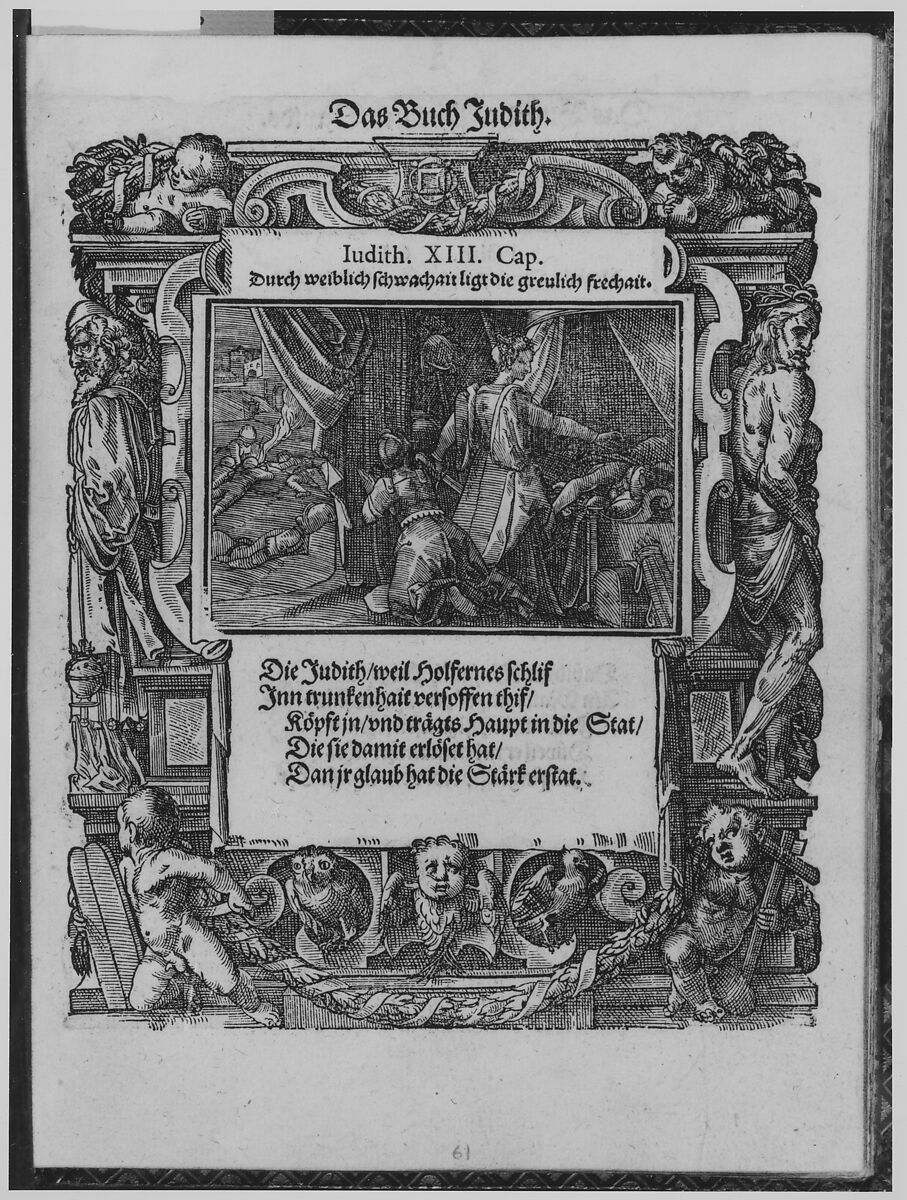 Neue Künstliche Figuren Biblischer Historien, Woodcuts by Tobias Stimmer (Swiss, Schaffhausen 1539–1584 Strasbourg), Woodcuts