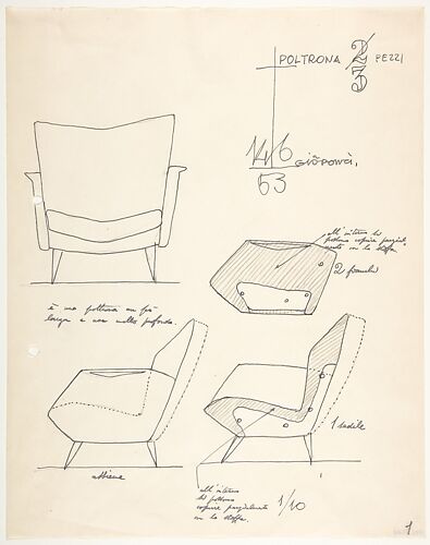 Poltron in Tre Pezzi (Arm-chair in Three Pieces)