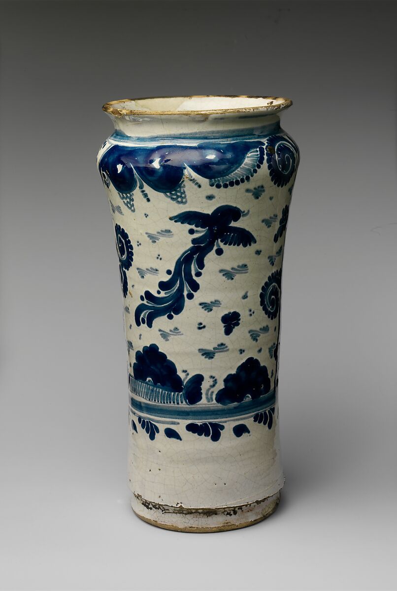 Apothecary Jar, Tin-glazed earthenware, Mexican