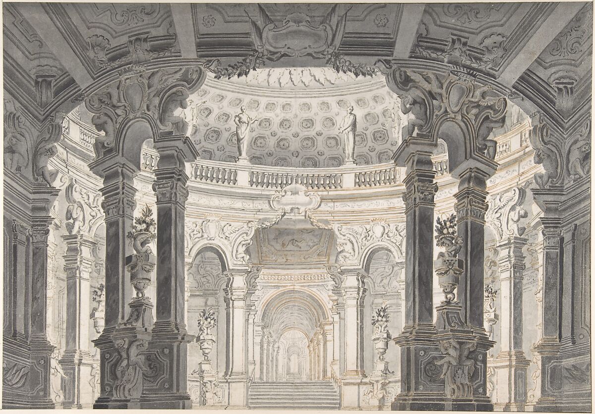 Design for a Stage Set, Attributed to Pietro Righini (Italian, 1688–1742) 