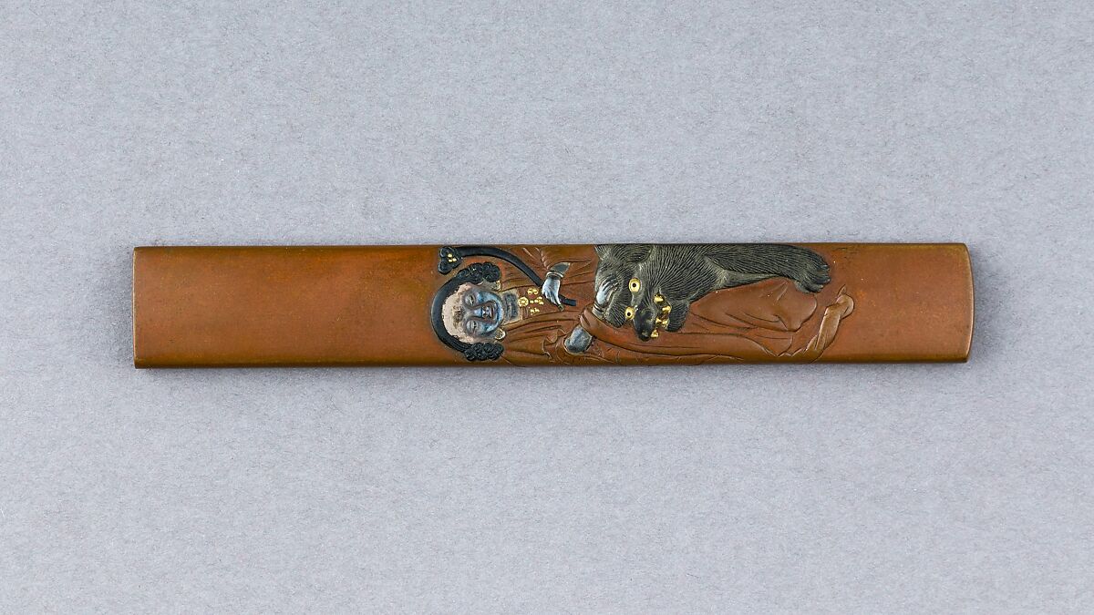 Knife Handle (Kozuka), Copper, copper-silver alloy (shibuichi), copper-gold alloy (shakudō), gold, silver, Japanese 