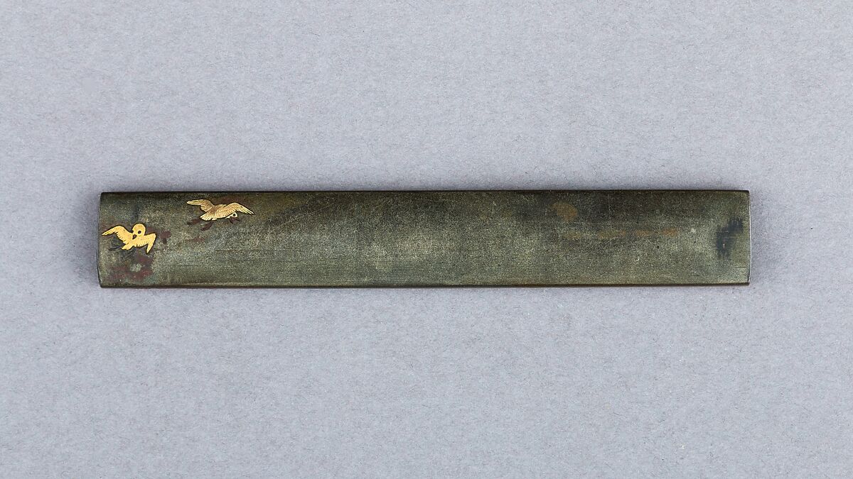 Knife Handle (Kozuka), Copper, copper-silver alloy (shibuichi), copper-gold alloy (shakudō), gold, Japanese