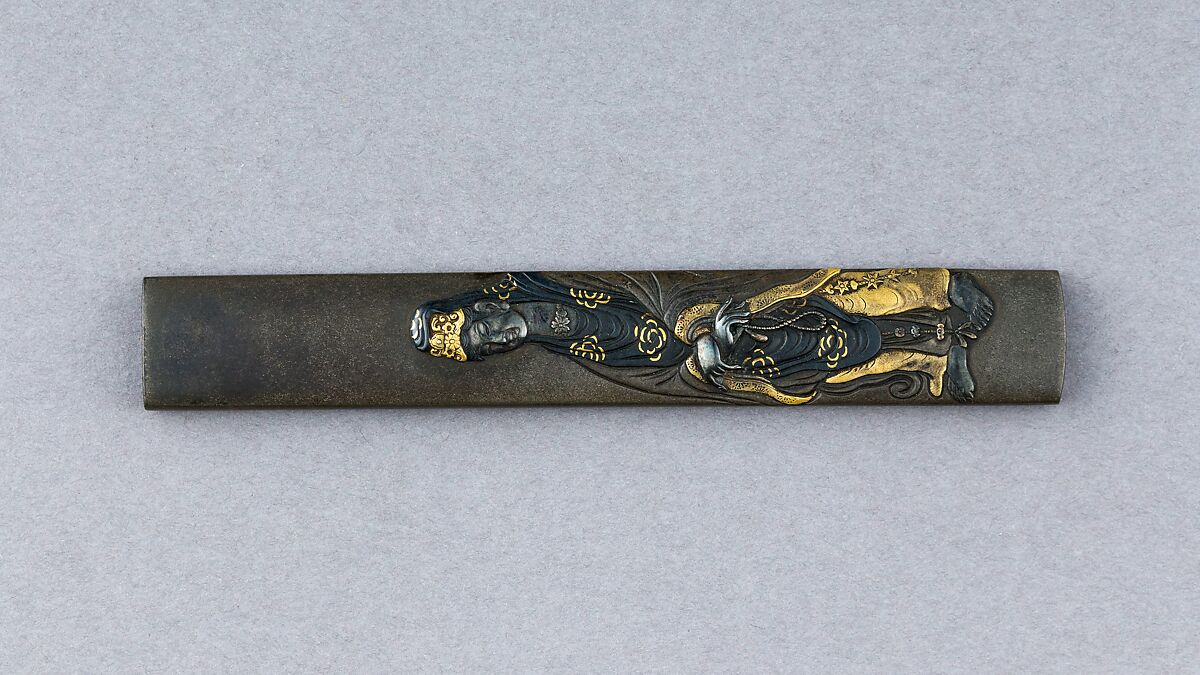 Knife Handle (Kozuka), Copper-silver alloy (shibuichi), gold, silver, copper-gold alloy (shakudō), Japanese 