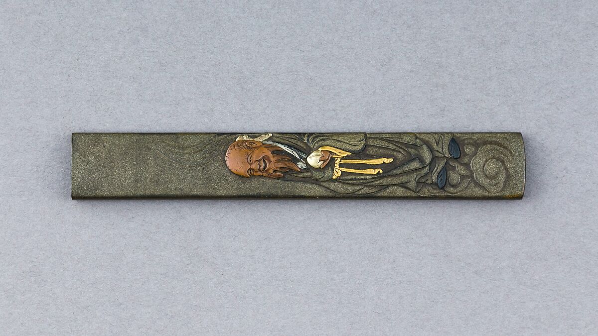 Knife Handle (Kozuka), Copper-silver alloy (shibuichi), gold, silver, copper, copper-gold alloy (shakudō), Japanese 