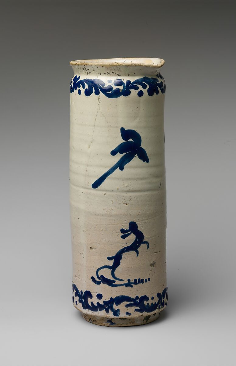 Apothecary Jar, Tin-glazed earthenware, Mexican