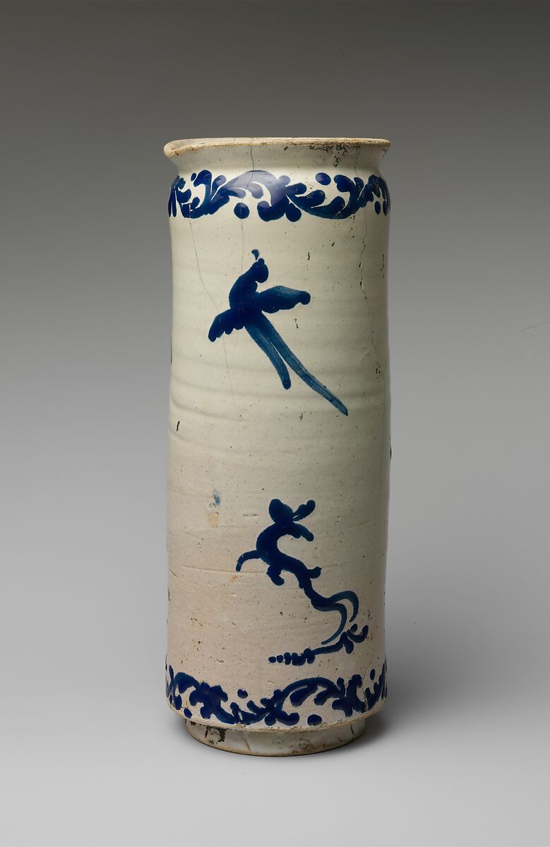 Apothecary Jar, Tin-glazed earthenware, Mexican