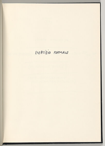 Esercizio Formale 1979, Ettore Sottsass (Italian (born Austria), Innsbruck 1917–2007 Milan), Printed book