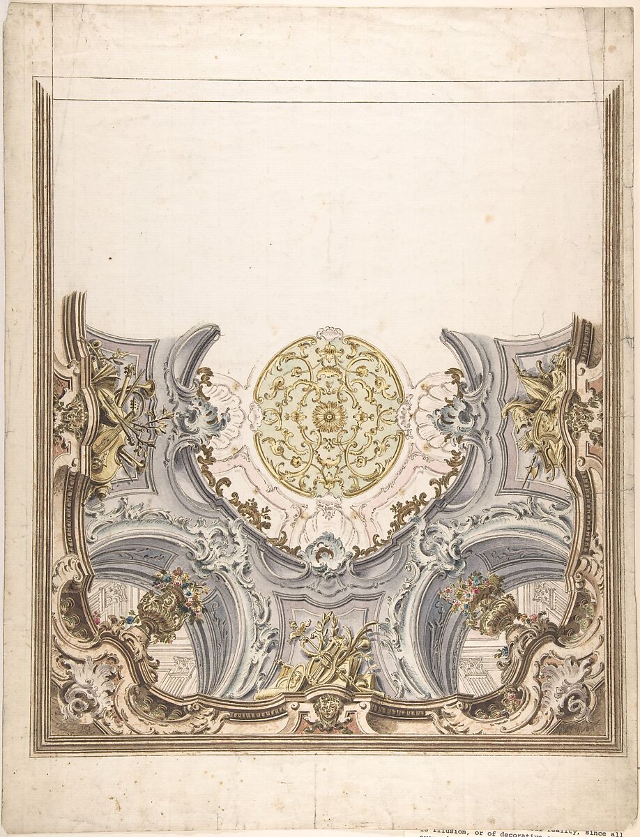 Design for a Painted Ceiling, Attributed to Giovanni Antonio Torricelli (Italian, Lugano 1716–1781 North Italy) 