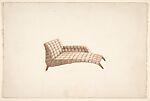 Perspective of Chaise with Quilted Leather Upholstery