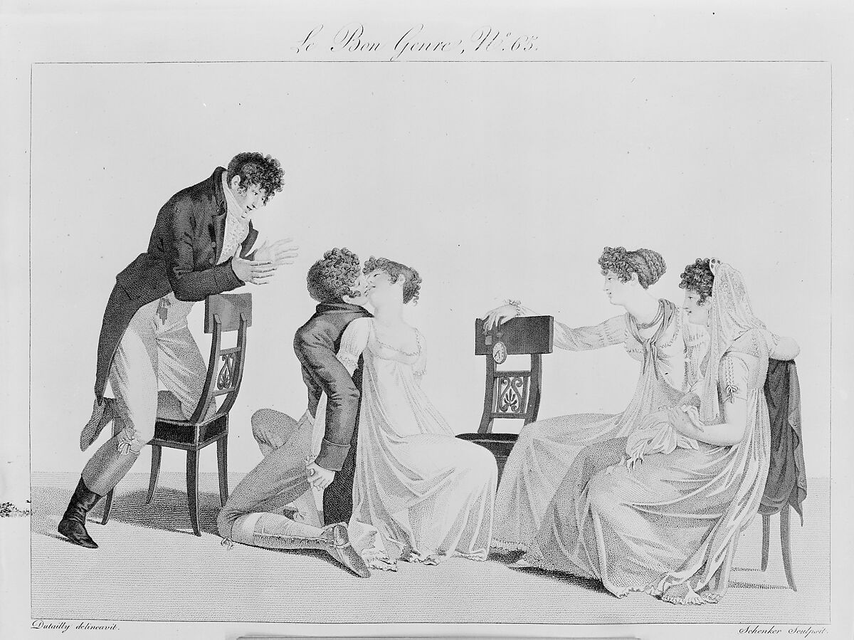 Le Bon Genre: Observations sur les modes et les usages de Paris, La Messangère  , Paris, plates: color engravings