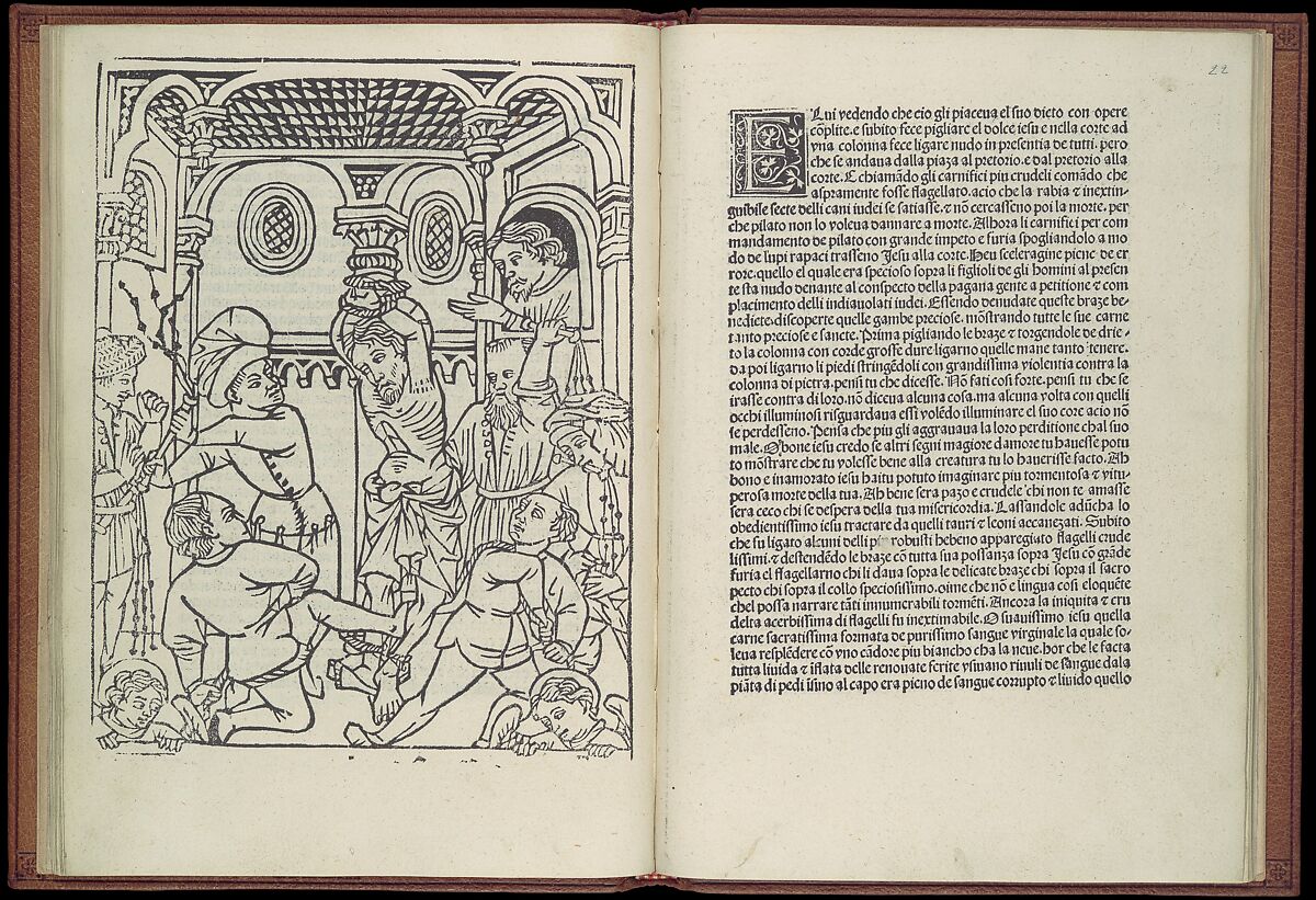 Le devote meditatione sopra la passione del nostro signore, Attributed to the Pseudo- Saint Bonaventura (Italian, Tuscany ca. 1217–1274), Printed book with woodcut illustrations