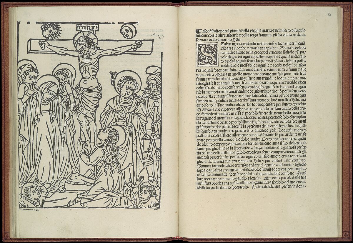 Le devote meditatione sopra la passione del nostro signore, Attributed to the Pseudo- Saint Bonaventura (Italian, Tuscany ca. 1217–1274), Printed book with woodcut illustrations