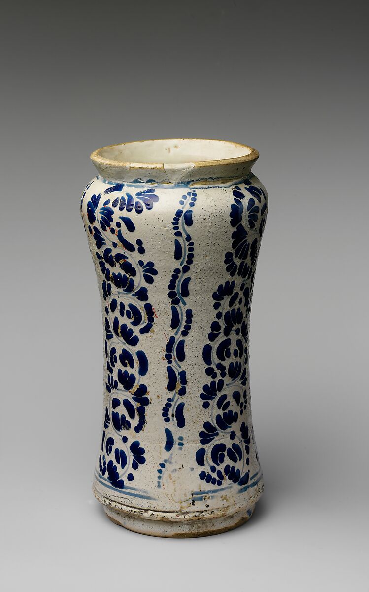 Apothecary Jar, Tin-glazed earthenware, Mexican 