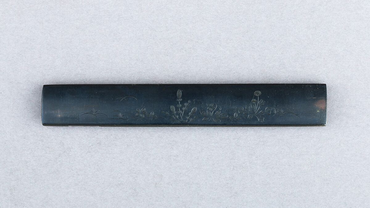 Knife Handle (Kozuka), Copper-silver alloy (shibuichi), copper-gold alloy (shakudō), silver, gold, Japanese