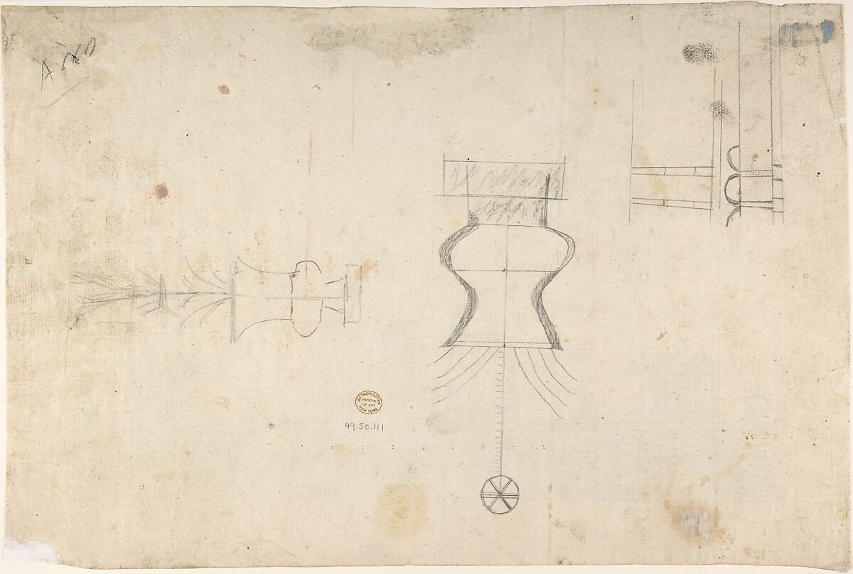 Fireworks for a Naval Victory, Anonymous, Italian, 18th or early 19th century, Pen and ink, wash and brown and red ink wash, leadpoint