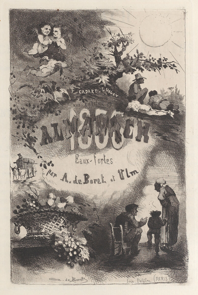 Almanach de la Société des Aqua-fortistes, Amédée de Boret (French, Jussey 1837–1916 Raincourt), Etchings 