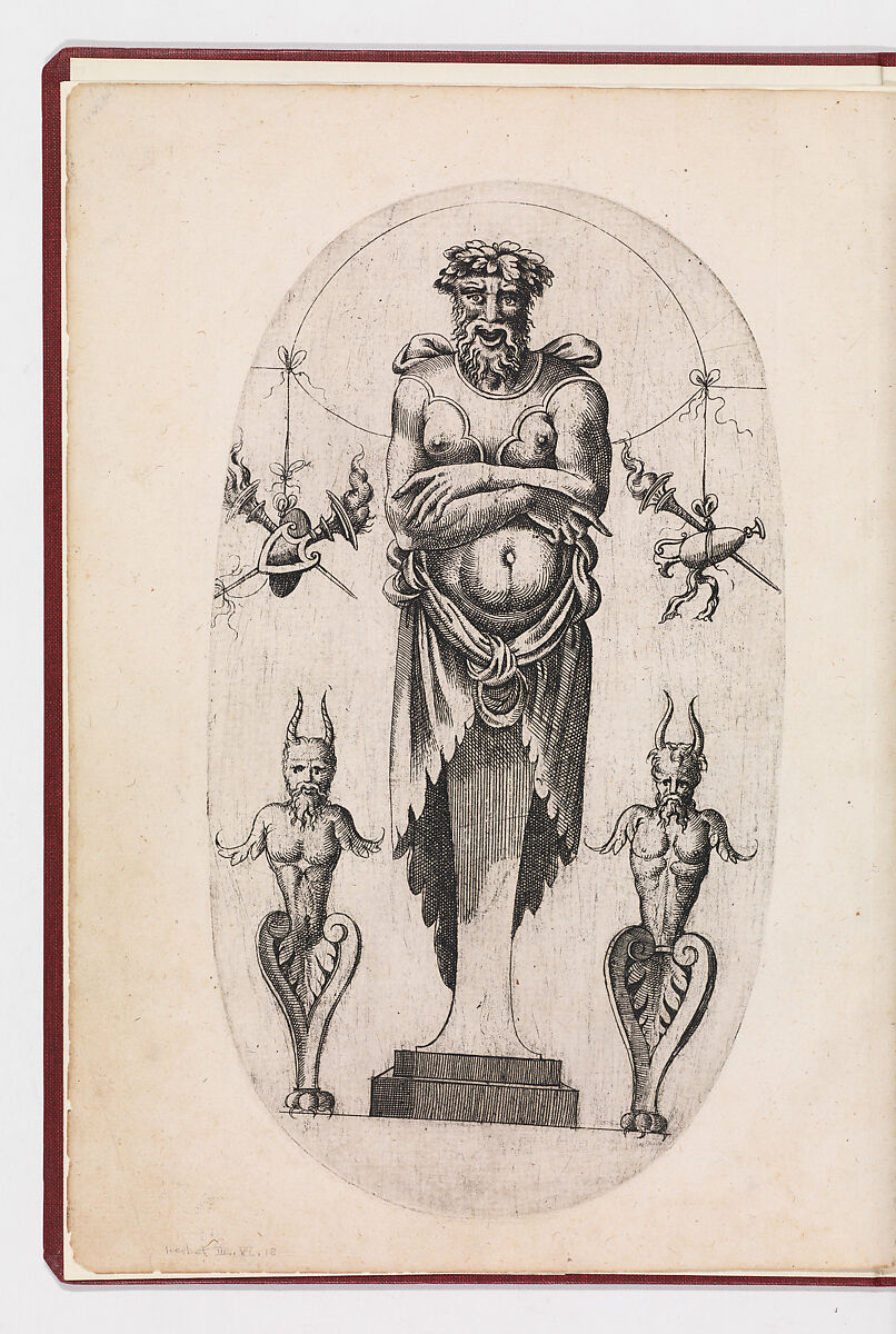 Designs for Terms, Jean Mignon (French, active 1535–ca. 1555), Etching 