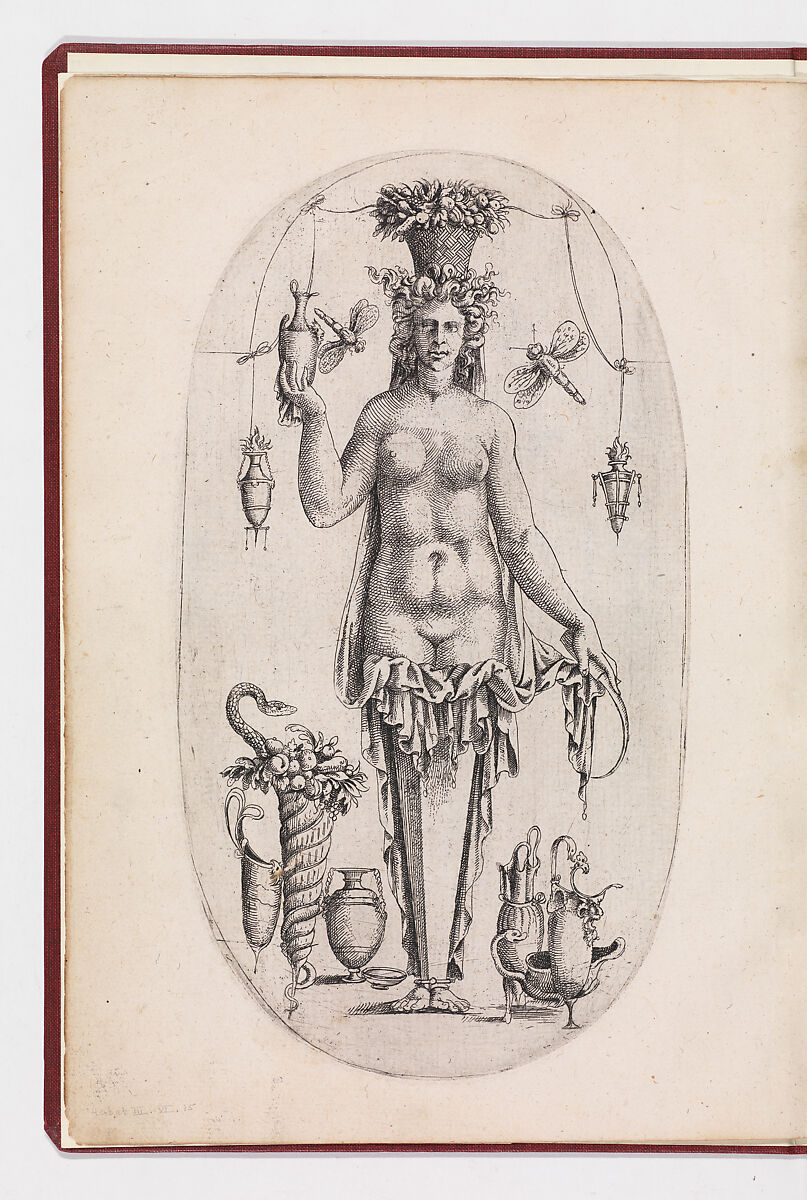 Designs for Terms, Jean Mignon (French, active 1535–ca. 1555), Etching