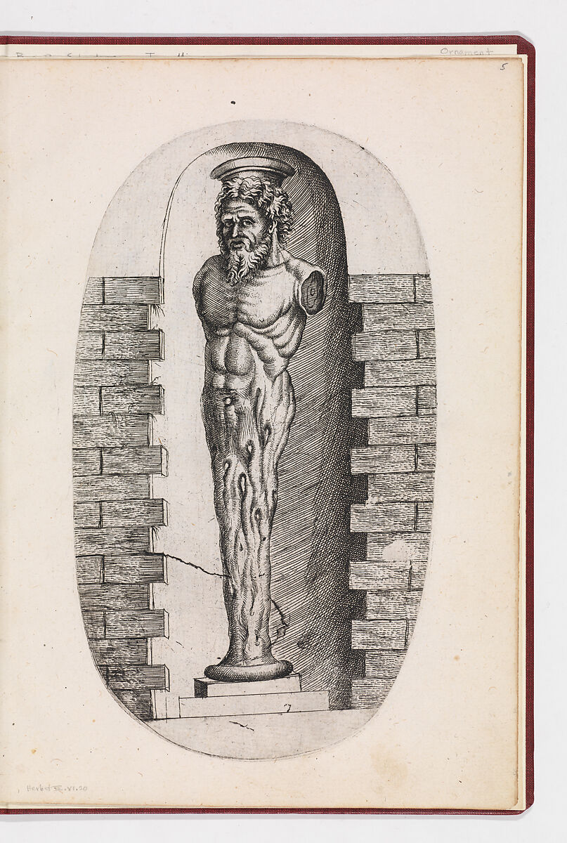 Designs for Terms, Jean Mignon (French, active 1535–ca. 1555), Etching