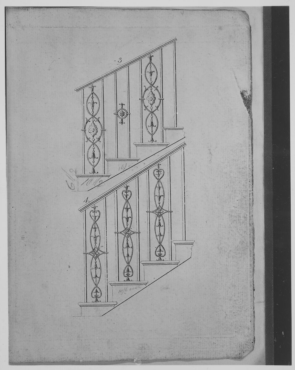 Book of Designs [for Ironwork], J. &amp; W. Welldon (British, active 18th century), Illustrations: etching 