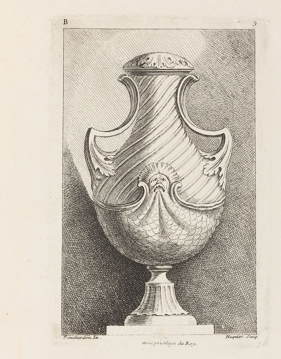 Second Book of Vases, Designed by Edme Bouchardon (French, Chaumont 1698–1762 Paris), Etching