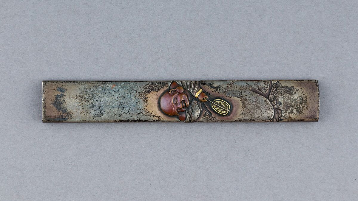 Knife Handle (Kozuka), Silver, copper, gold, Japanese 