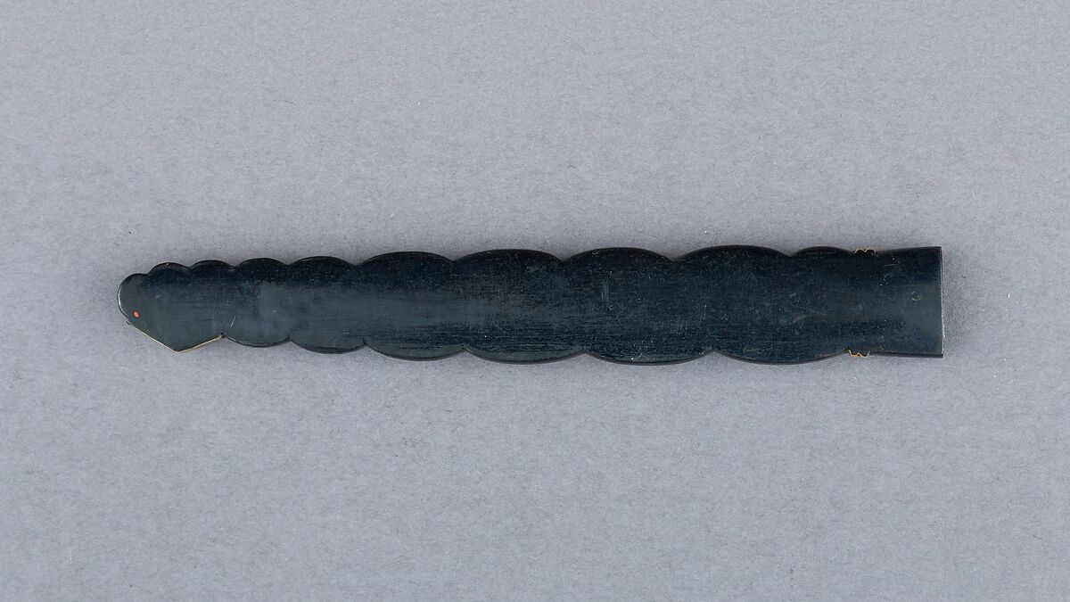 Knife Handle (Kozuka), Copper-gold alloy (shakudō), gold, Japanese