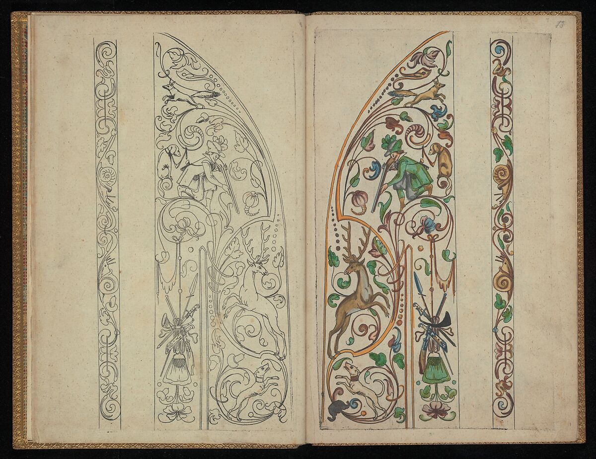 New Modelbüch, Andreas Bretschneider (German, Dresden ca. 1578–ca. 1640 Leipzig), Hand colored etching, woodcut