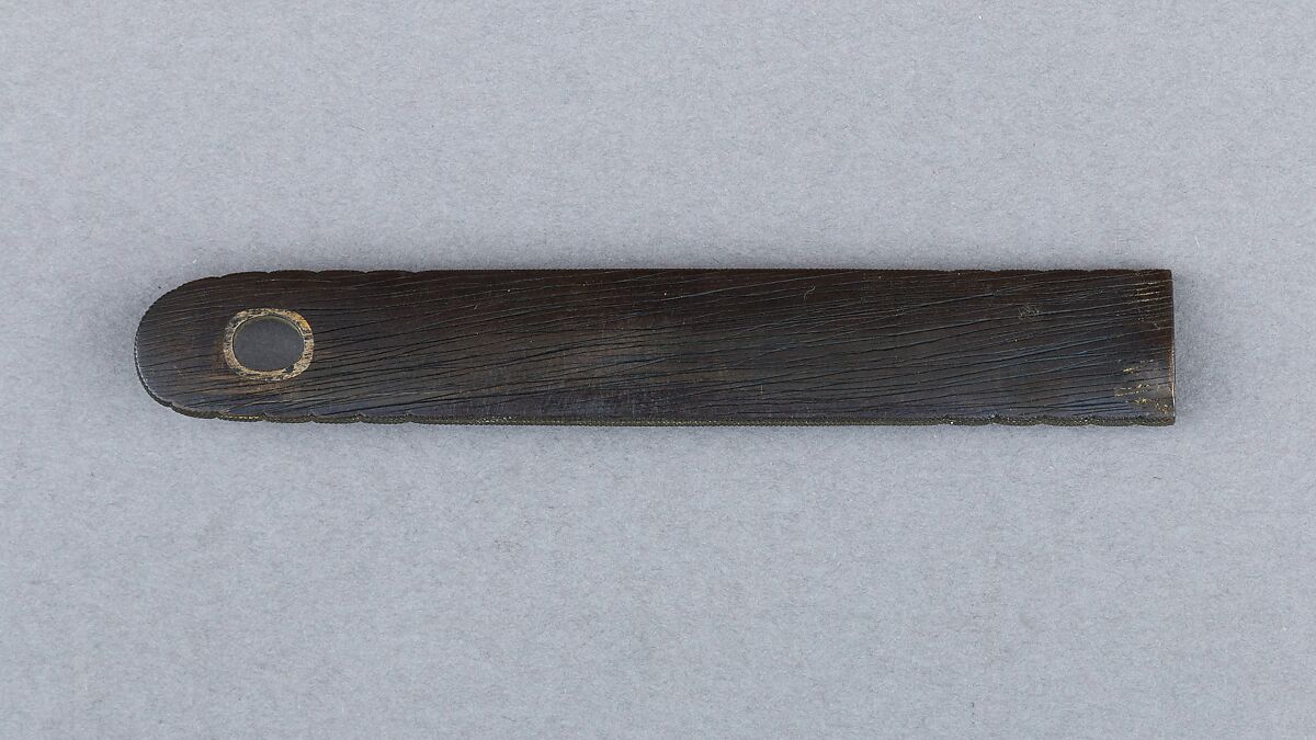 Knife Handle (Kozuka), Copper-gold alloy (shakudō), gold, copper, Japanese