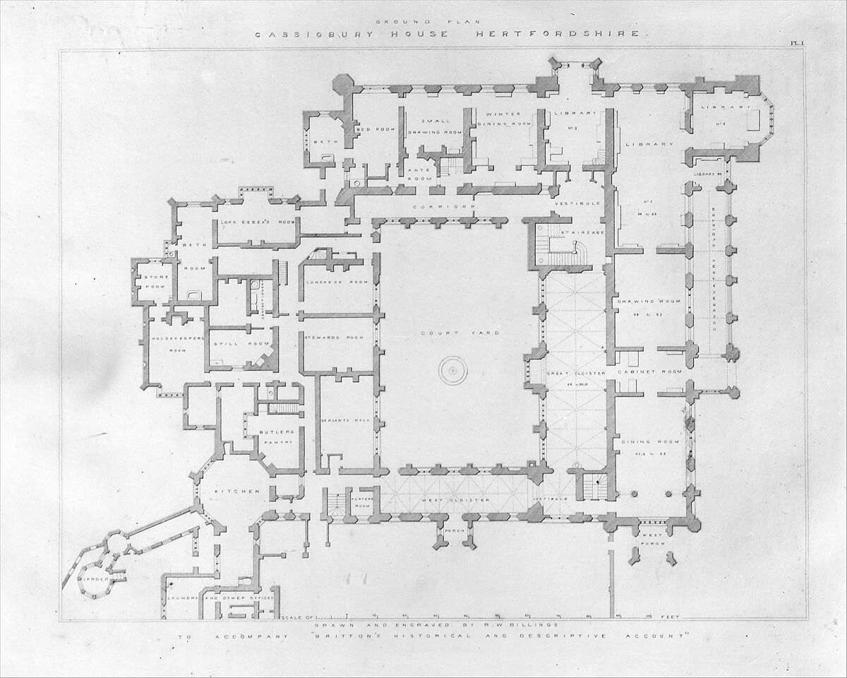 The History and Description of Cassiobury Park, Hertfordshire, the seat of the Earl of Essex, John Britton (British, Kington St. Michael, 1771–1857 London (?)), Illustrations: etching
